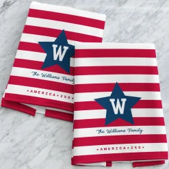 America250™ Star Initial Kitchen Towel