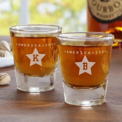 America250™ Star Initial Shot Glass