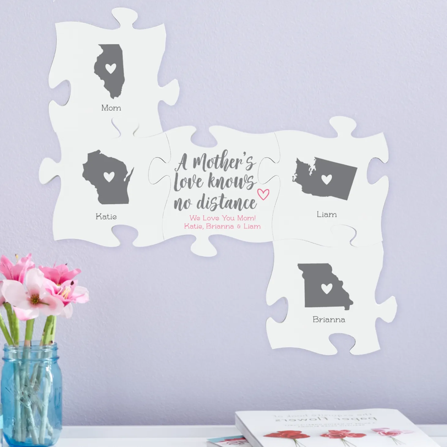 A Mother's Love Knows No Distance Mini Puzzle Piece Set