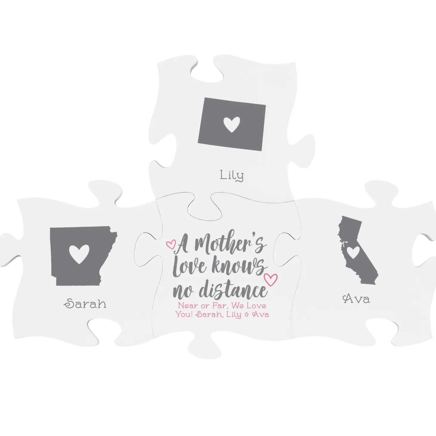 A Mother's Love Knows No Distance Mini Puzzle Piece Set