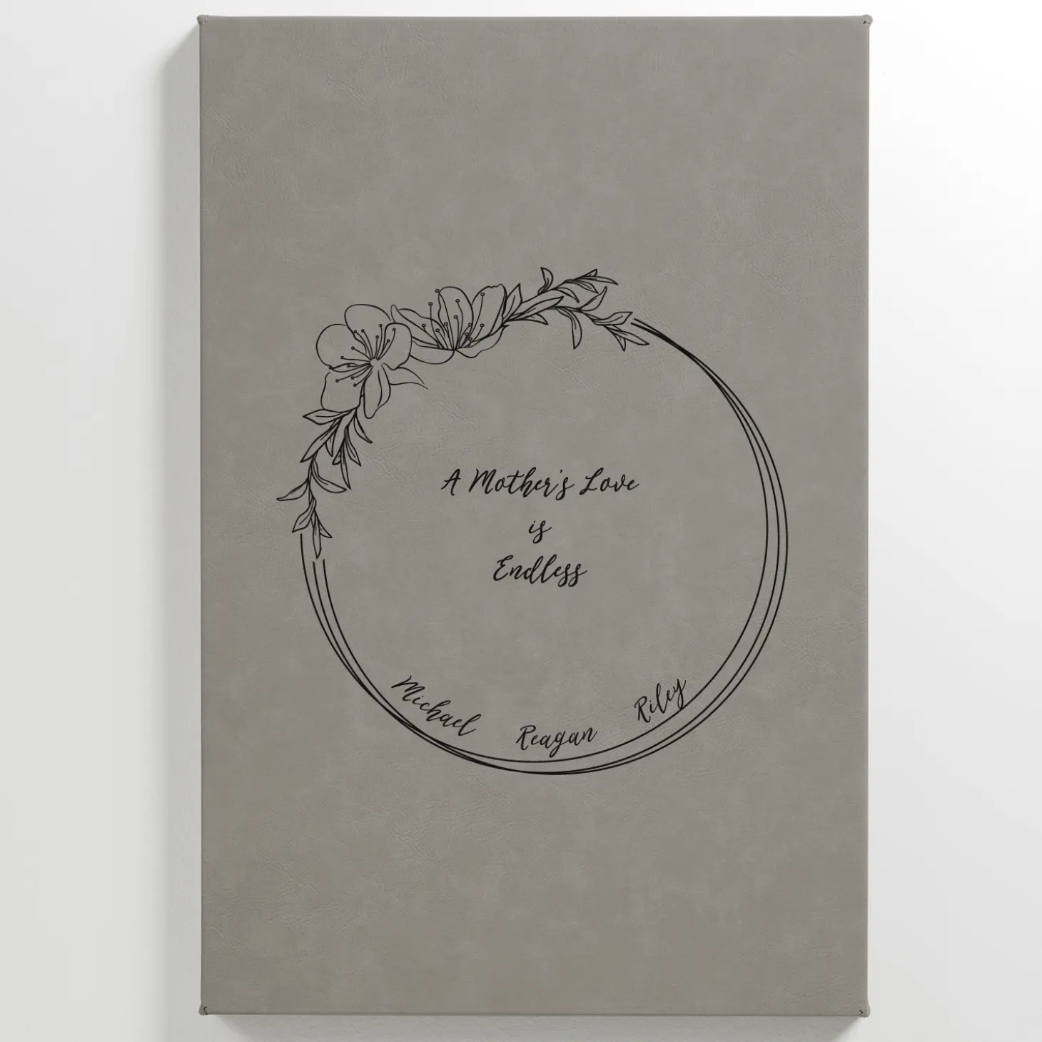 A Mother's Love Leather Wall Art