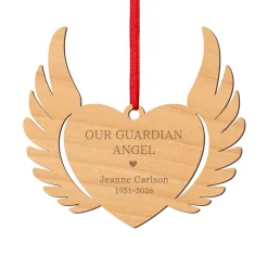 Angel Wings Laser Cut Wood Ornament
