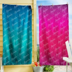 Angled Signature Beach Towel