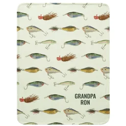 Angler's Lure Collection Plush Blanket