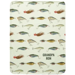 Angler's Lure Collection Plush Blanket