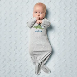 Animal Friends Baby Knotted Gown