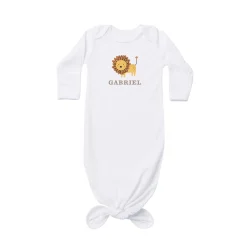Animal Friends Baby Knotted Gown