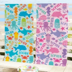 Animal Party Beach Towel