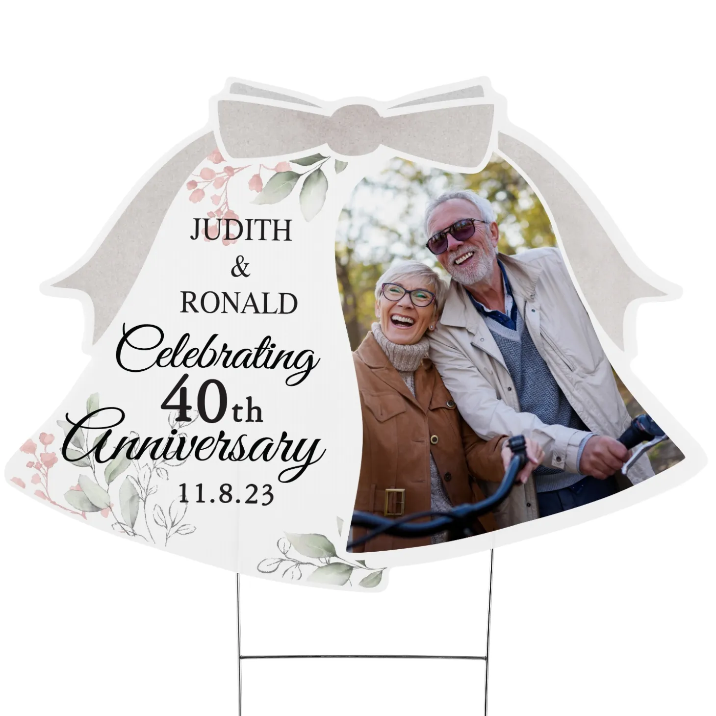Anniversary Photo Bell Yard Sign