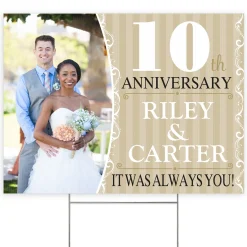Anniversary Photo Yard Sign