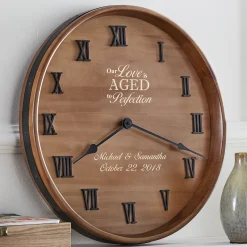 Anniversary Wine Barrel Clock