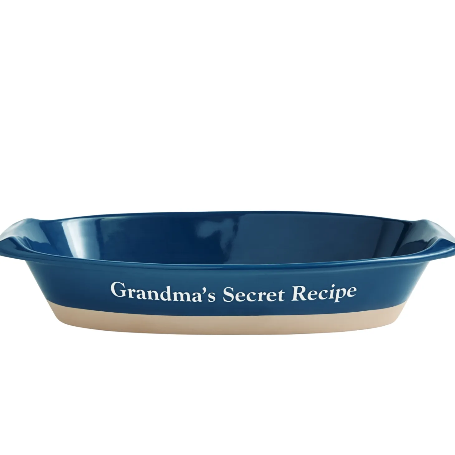 Any Message Oval Stoneware Baking Dish