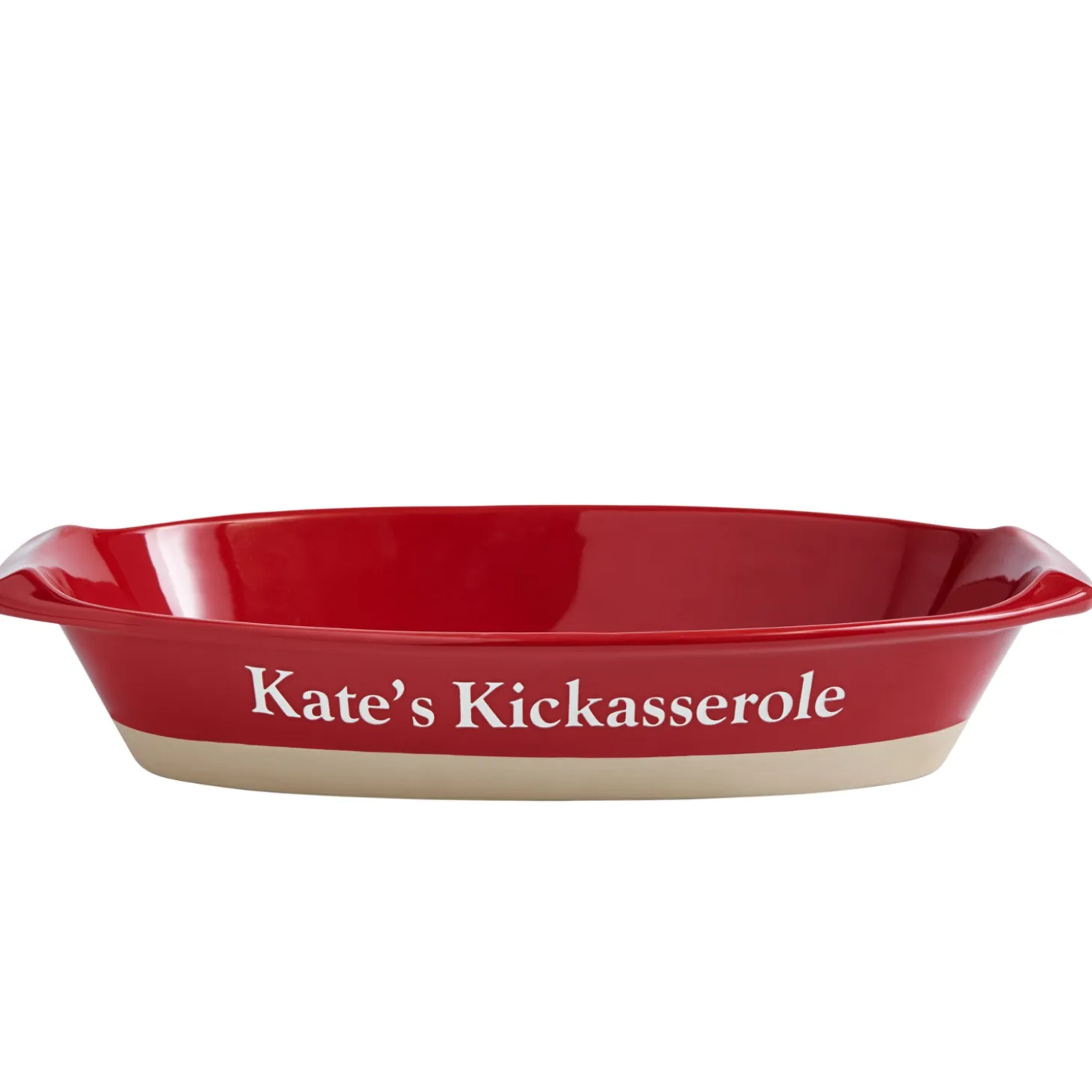 Any Message Oval Stoneware Baking Dish