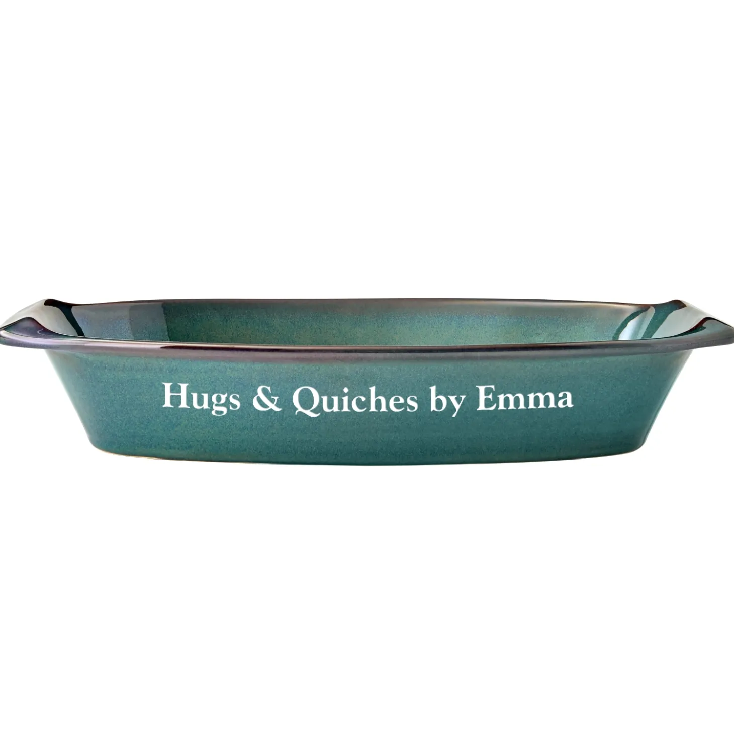 Any Message Oval Stoneware Baking Dish