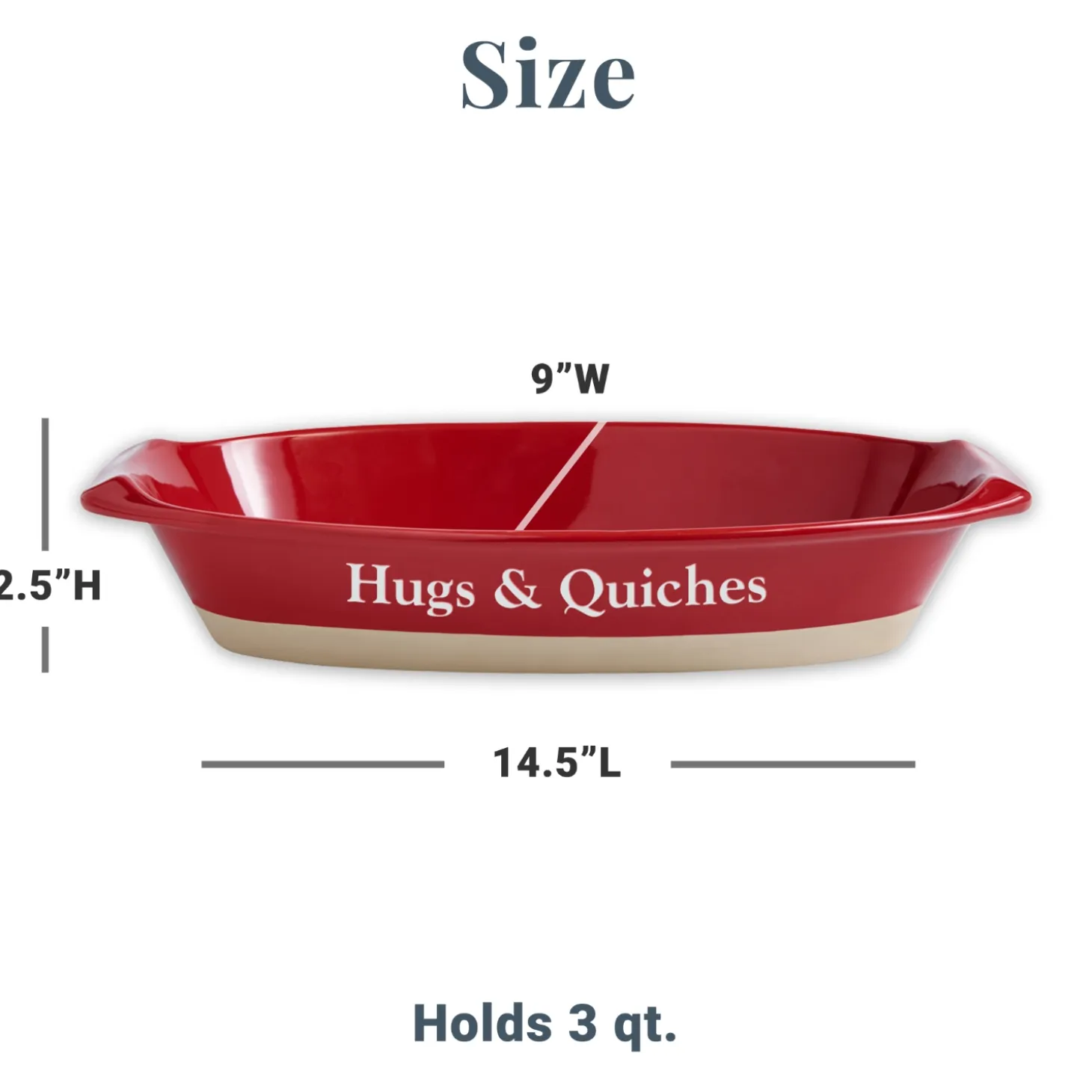 Any Message Oval Stoneware Baking Dish