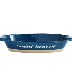 Any Message Oval Stoneware Baking Dish
