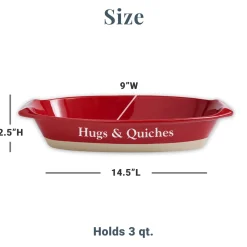 Any Message Oval Stoneware Baking Dish