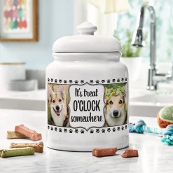 Any Message Photo Pet Treat Jar