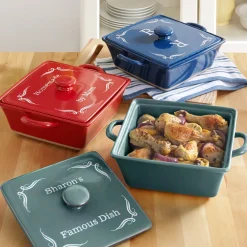 Any Message 3qt Square Stoneware Casserole Dish