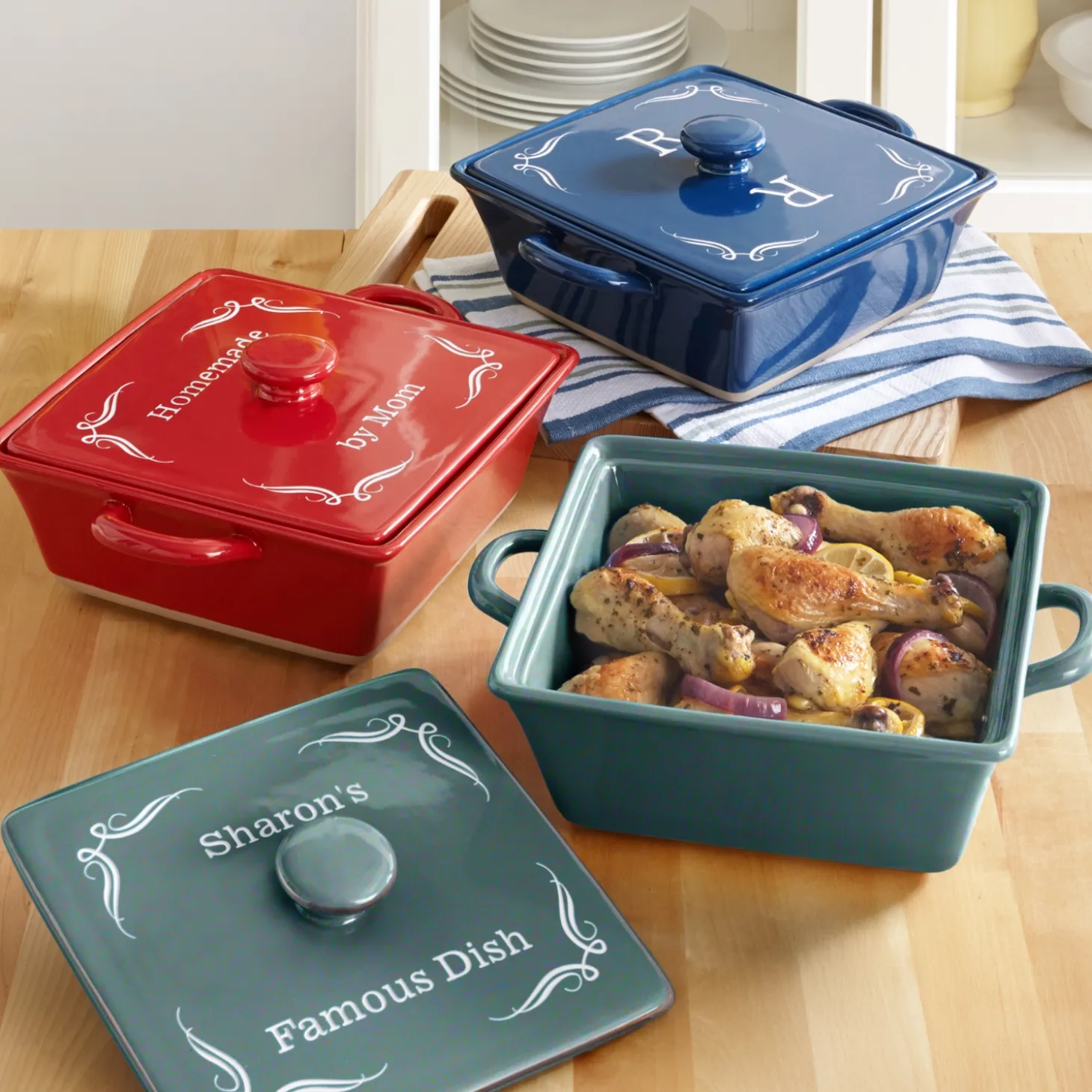Any Message 3qt Square Stoneware Casserole Dish