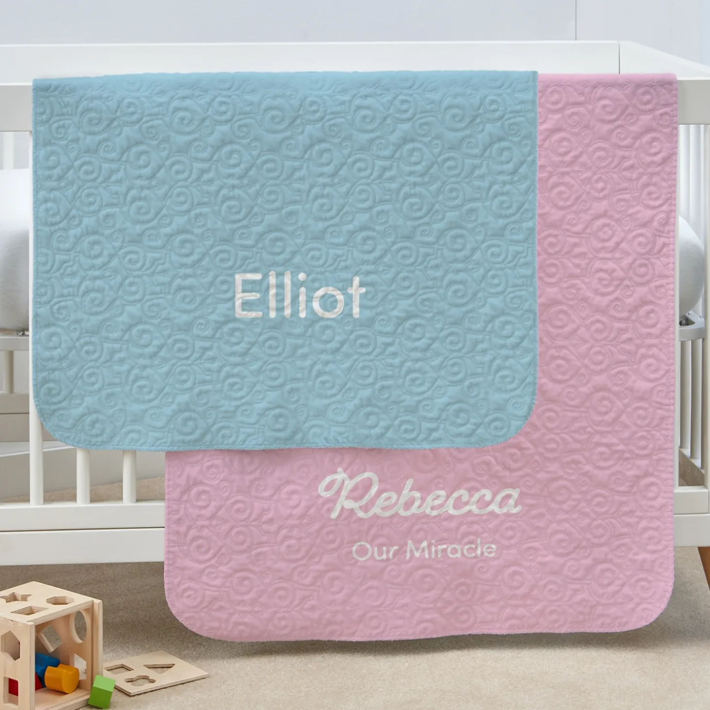 Any Message Quilted Baby Blanket