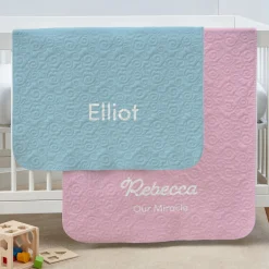 Any Message Quilted Baby Blanket