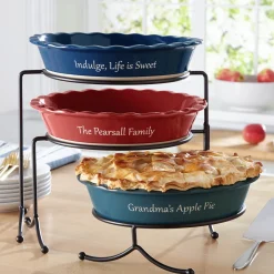 Any Message Stoneware Pie Dish