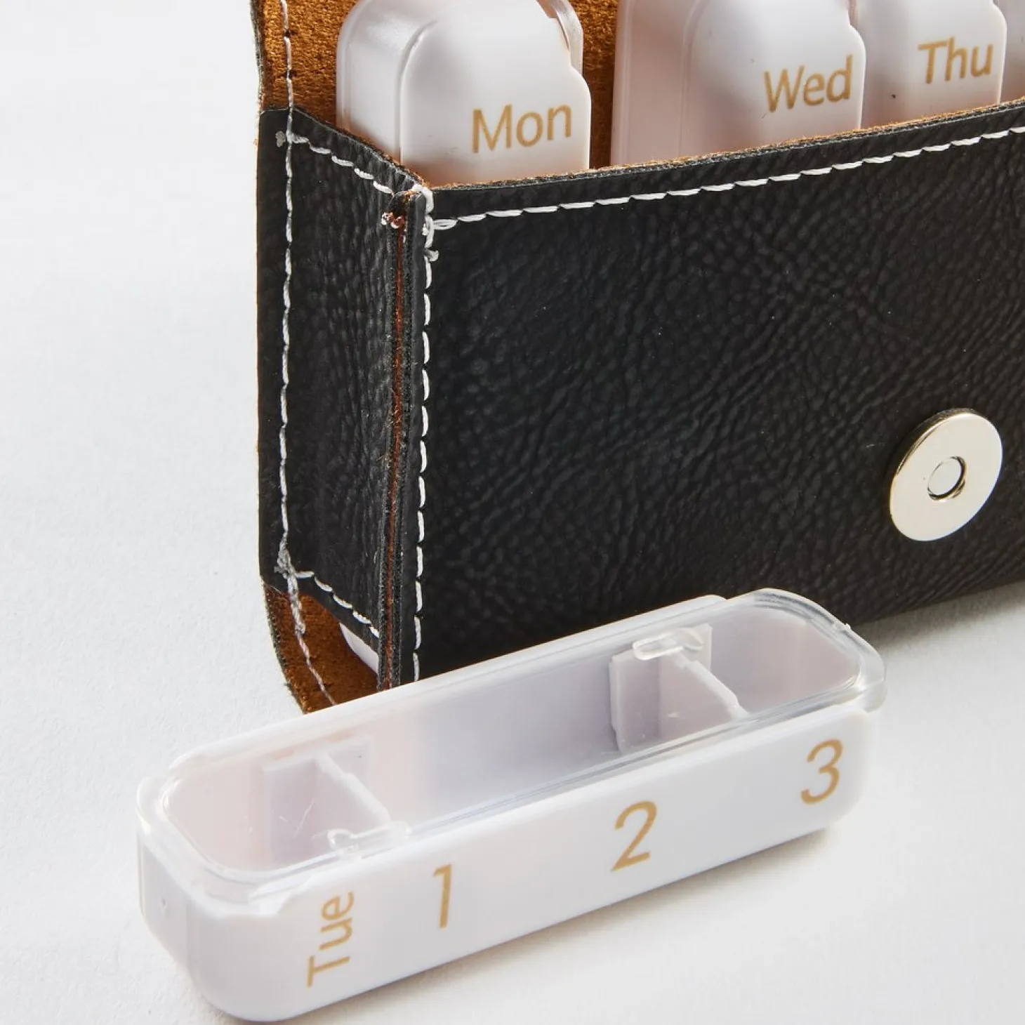 Any Message Travel Pill Organizer .product-info-decoration { display: inline-flex; justify-content: space-between; align-items: center; border-radius: 0.4rem; background-color: #E8E8E8; padding: 0.2rem 0.4rem; font-size: 1.4rem; line-height: 1.6rem; font-weight: var(--font-weight-semibold); letter-spacing: 0.042rem; text-transform: uppercase; --decoration-icon-url: ''; /* will be dynamically set */}.product-info-decoration.badge-icon::before { content: ''; width: 2rem; height: 2rem; background: var(--decoration-icon-url) no-repeat; background-size: 100% 100%; display: block; margin-right: 0.4rem;} Laser Engraved