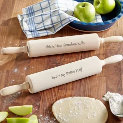 Any Message Wood Rolling Pin