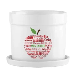 Apple for Teacher Planter with Tray