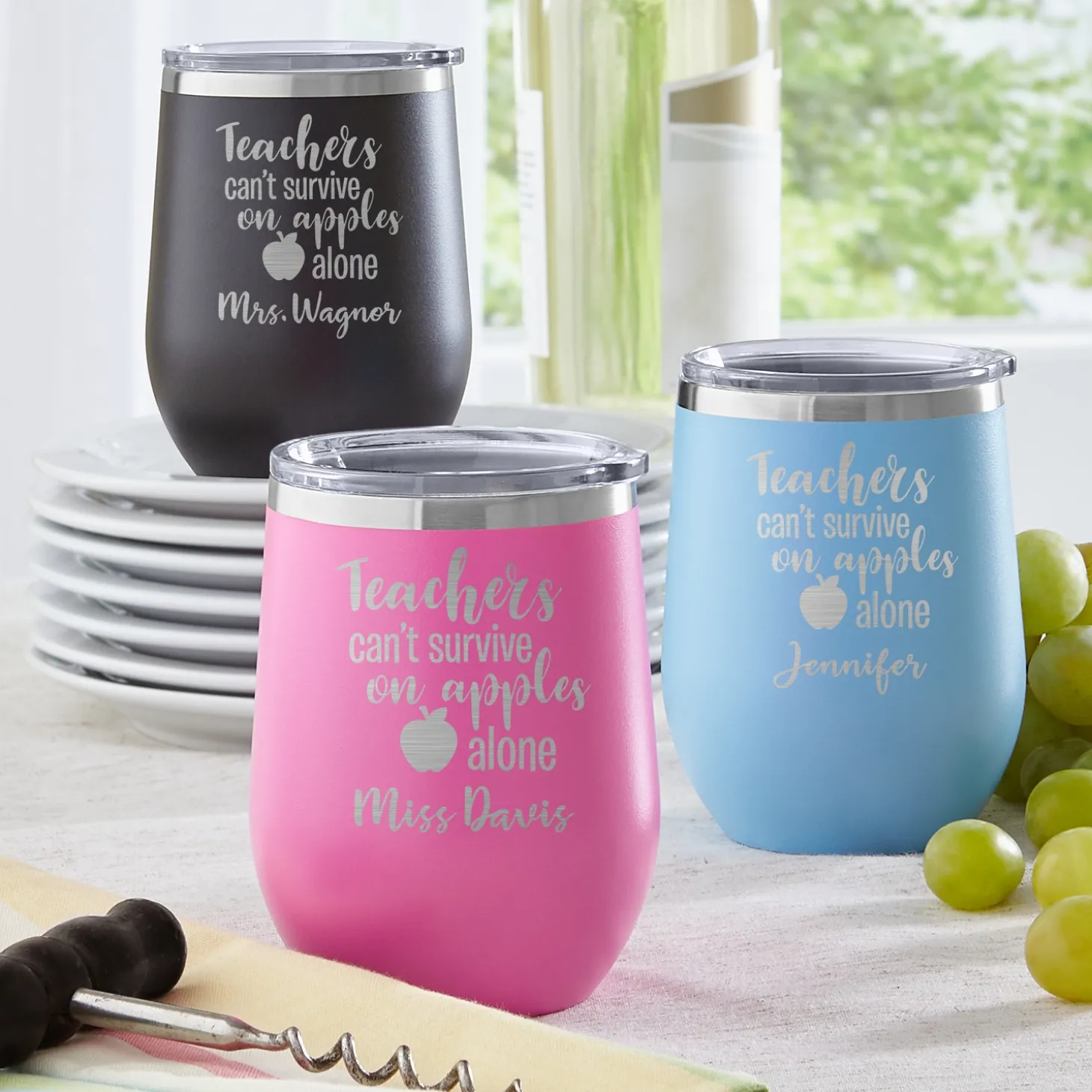 Apples Alone Insulated Wine Tumbler