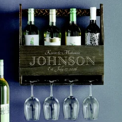 A Toast to Love Wall-Mounted Wine Rack