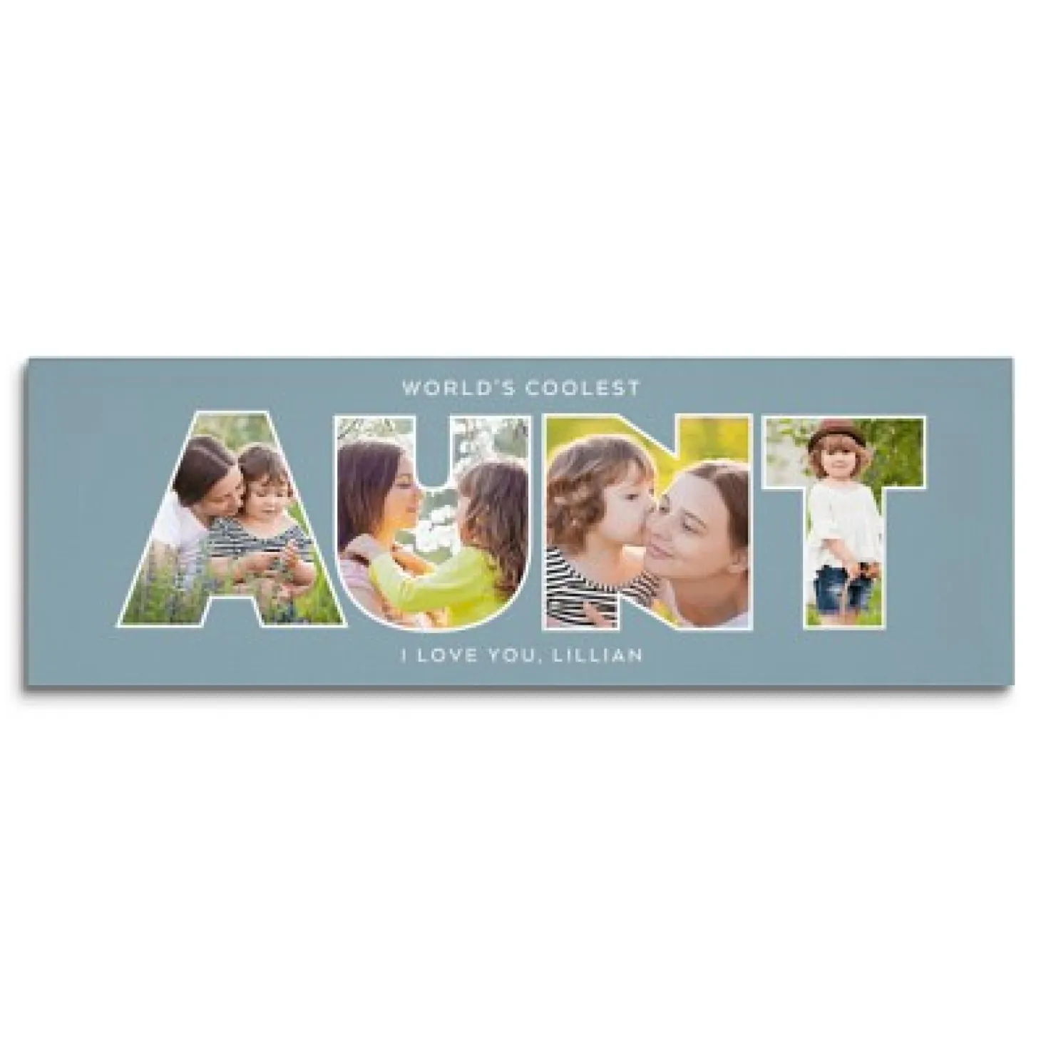 Aunt/Uncle Typography Photo Canvas