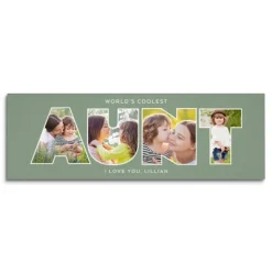 Aunt/Uncle Typography Photo Canvas