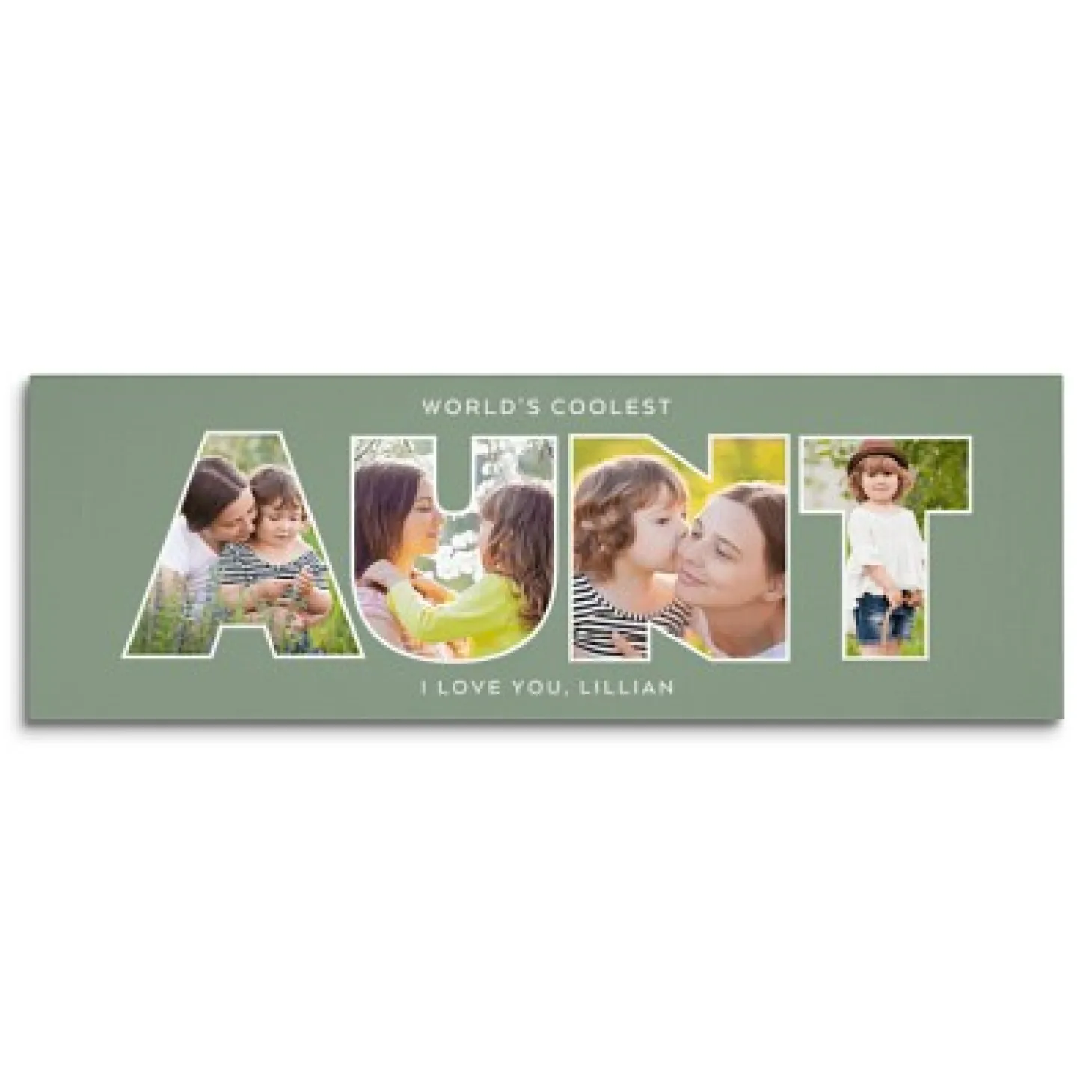 Aunt/Uncle Typography Photo Canvas