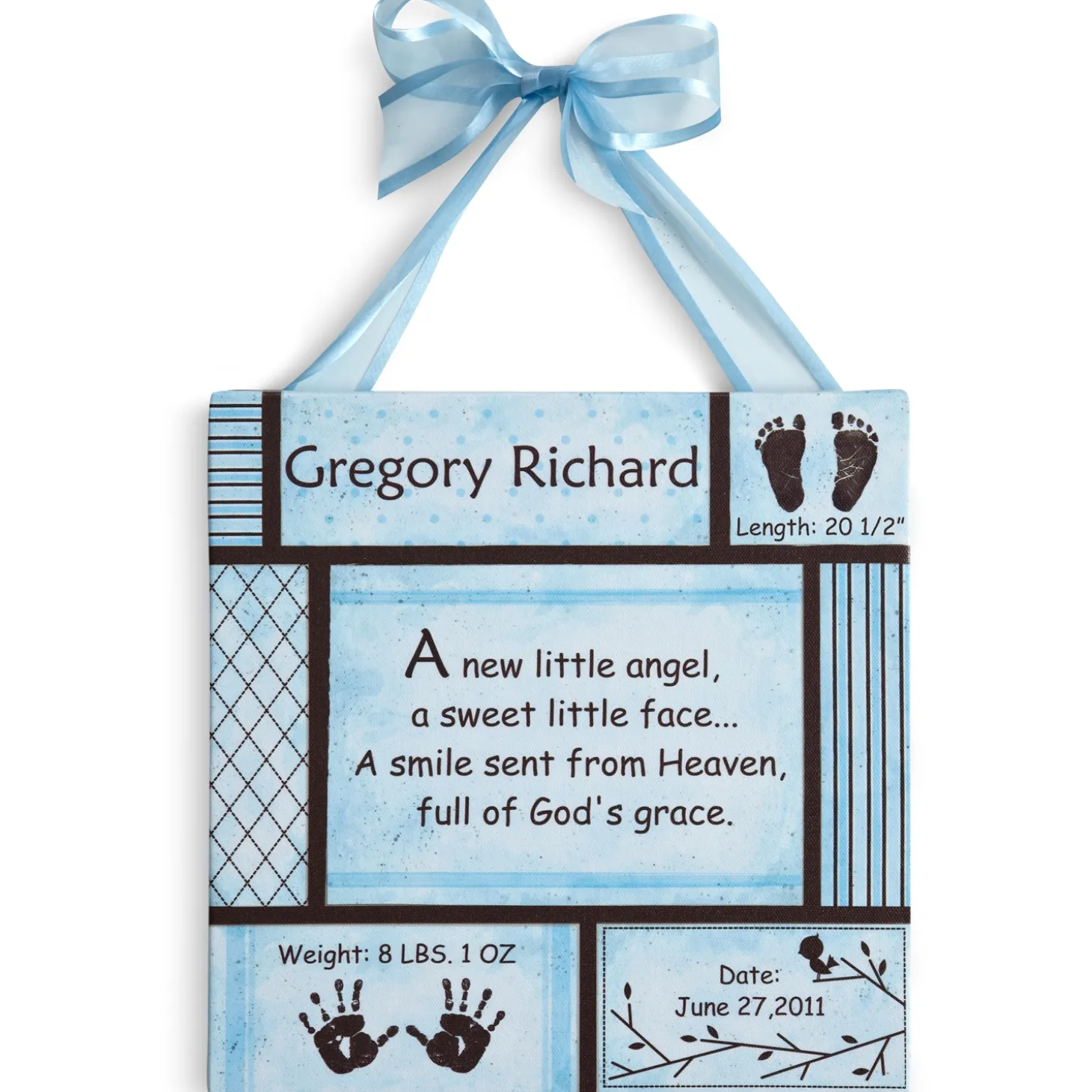 Baby Information Art Canvas