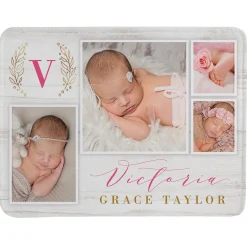 Baby Photo Monogram Blanket