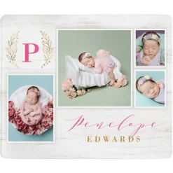 Baby Photo Monogram Blanket