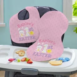 Baby's First Easter Bib & Burp Cloth Set
