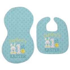 Baby's First Easter Bib & Burp Cloth Set