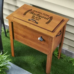 Backyard Bar Wooden Beverage Cooler