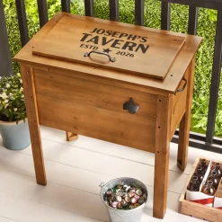 Backyard Tavern Outdoor Wooden Cooler