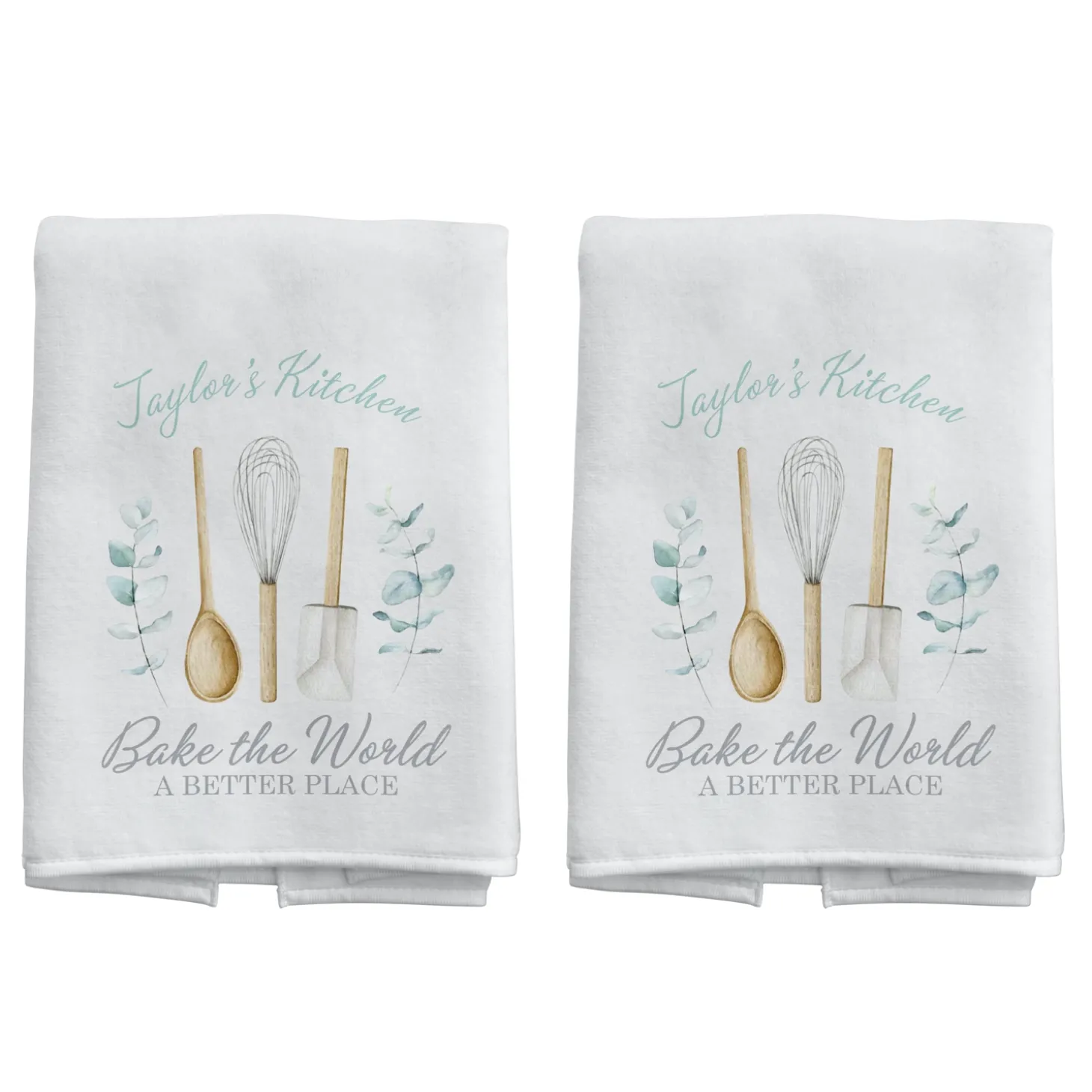 Bake The World A Better Place Kitchen Towel