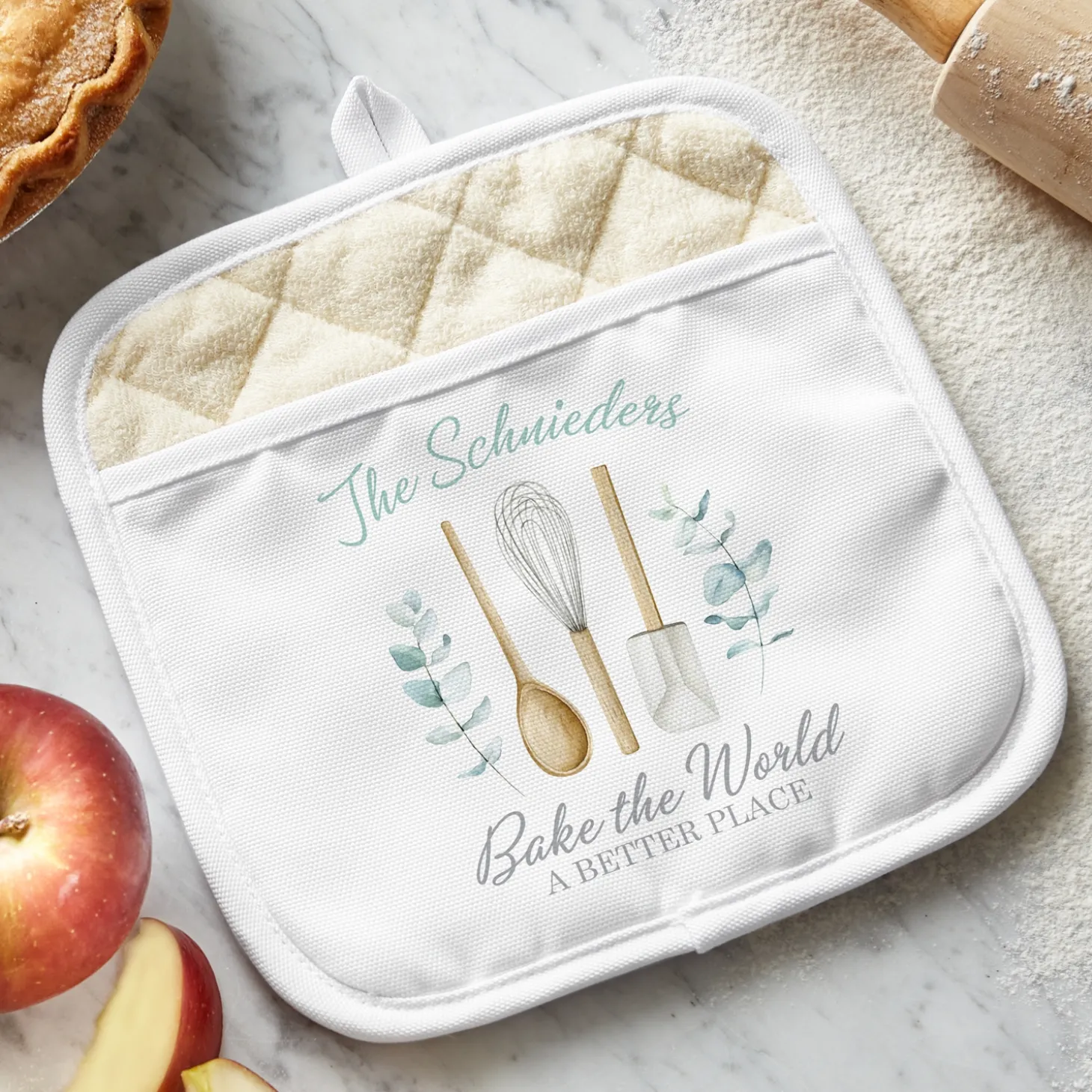Bake The World A Better Place Pot Holder
