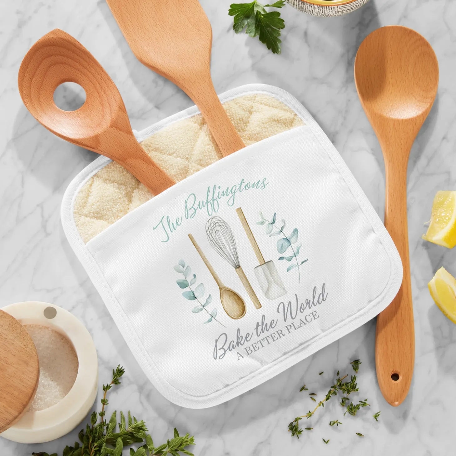 Bake The World A Better Place Pot Holder