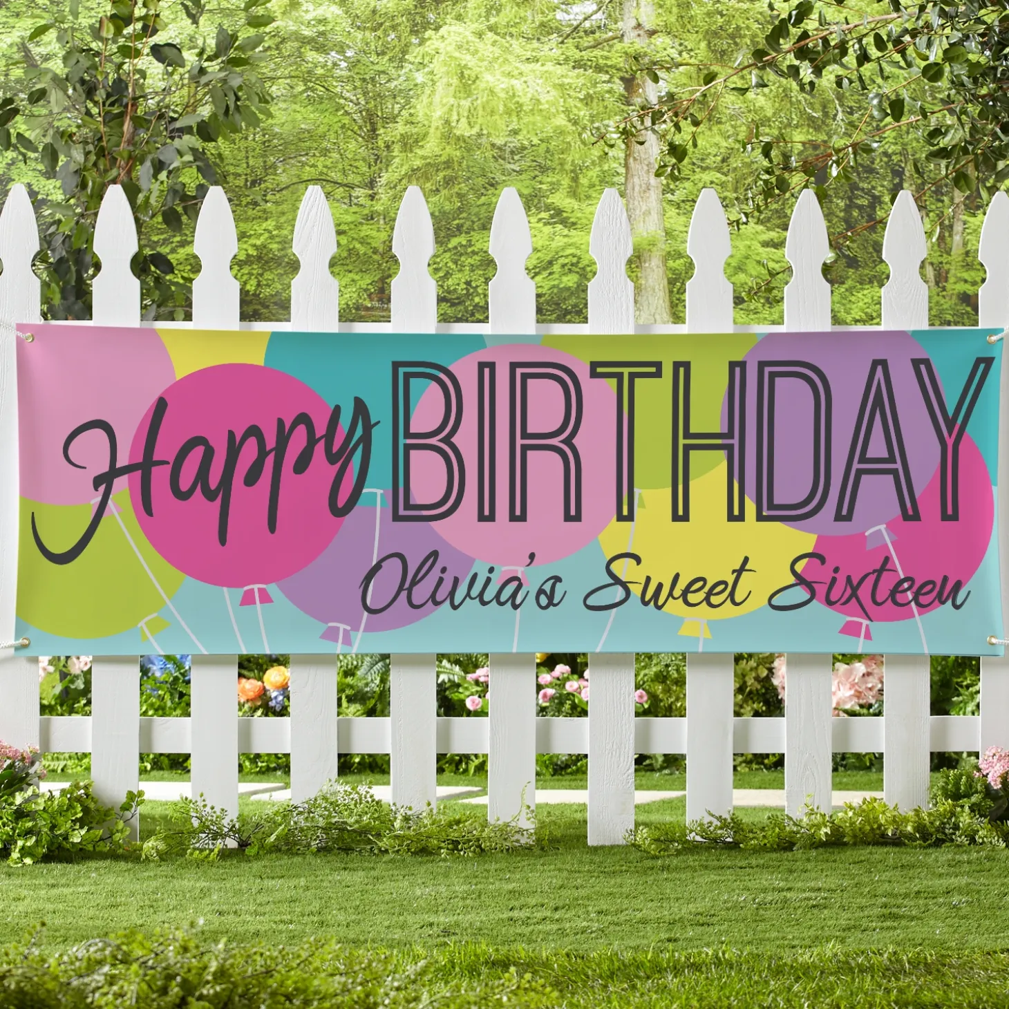 Balloon Birthday Banner