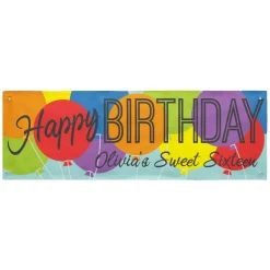 Balloon Birthday Banner