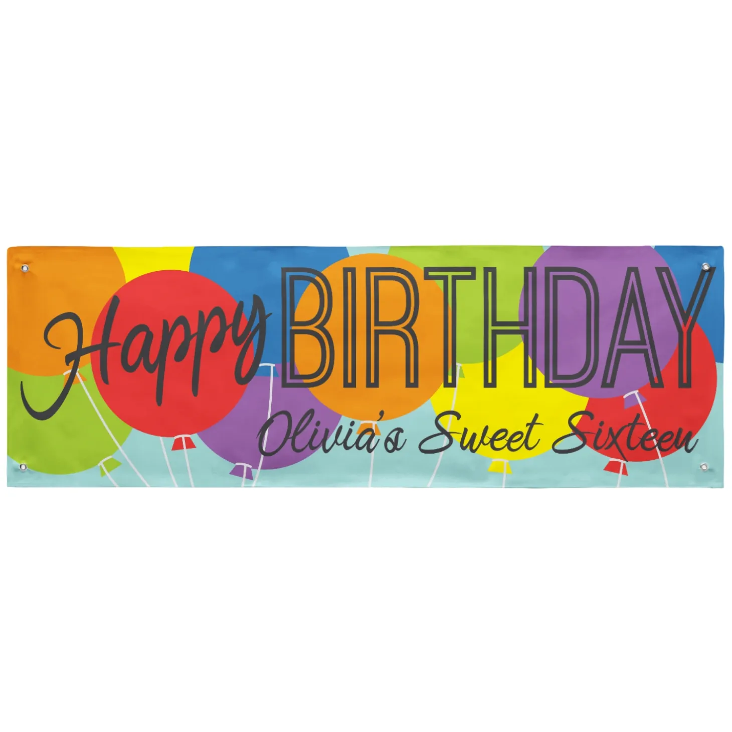Balloon Birthday Banner