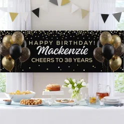 Balloon Celebration Birthday Banner