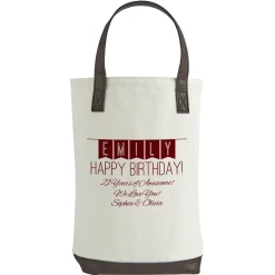 Banner Message Two Bottle Wine Tote